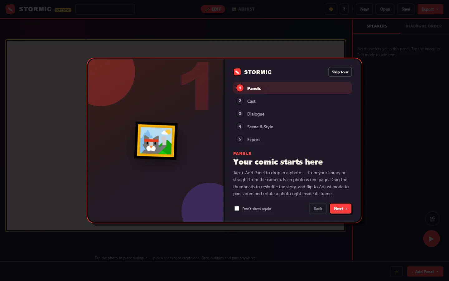 Stormic Studio on a desktop