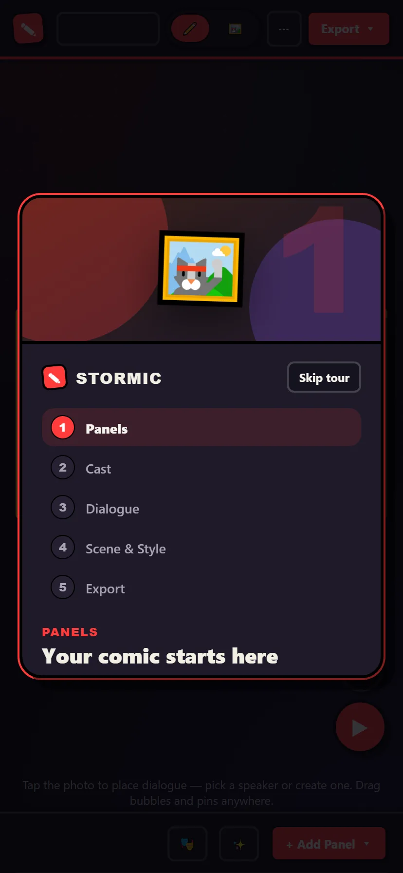 Stormic Studio on a phone